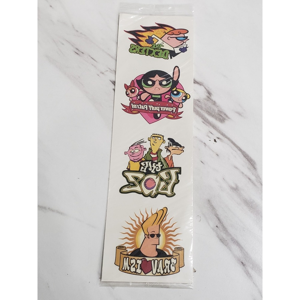 Vtg Cartoon Network Tempoary Tattoos Ed Edd n Eddy Powerpuff Girls Dexter BRavo‎